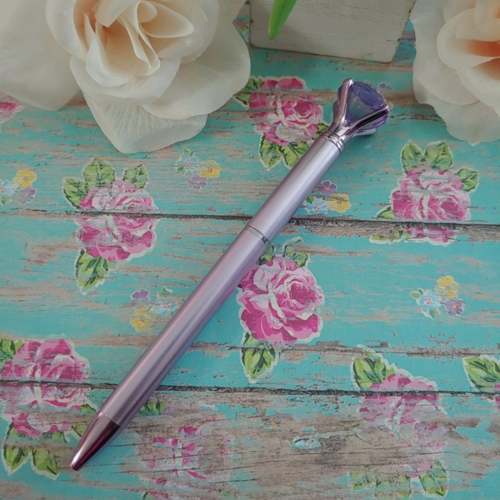Lavender Purple Diamond Crystal Ballpoint Pen